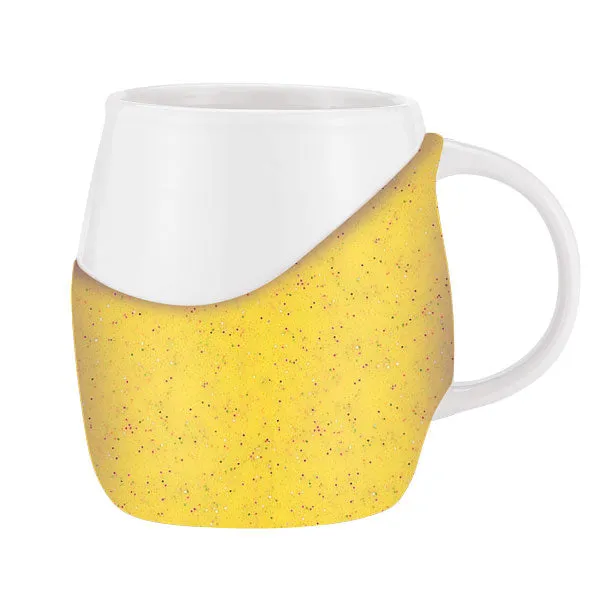 14 oz Rotunda with Glitter Band Mug