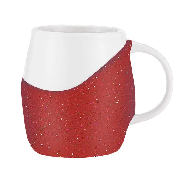 14 oz Rotunda with Glitter Band Mug