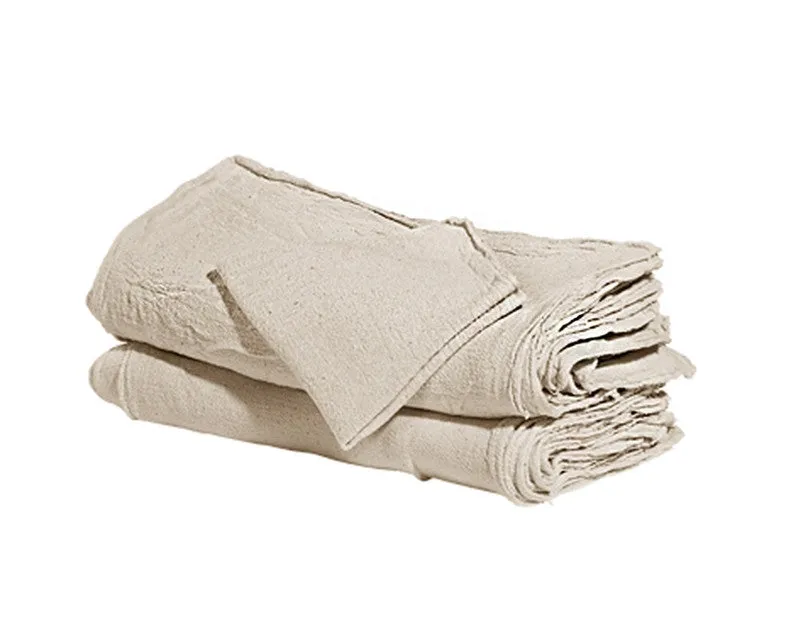 18 x 18 Natural Unwashed Shop Towels / Mechanics Rags