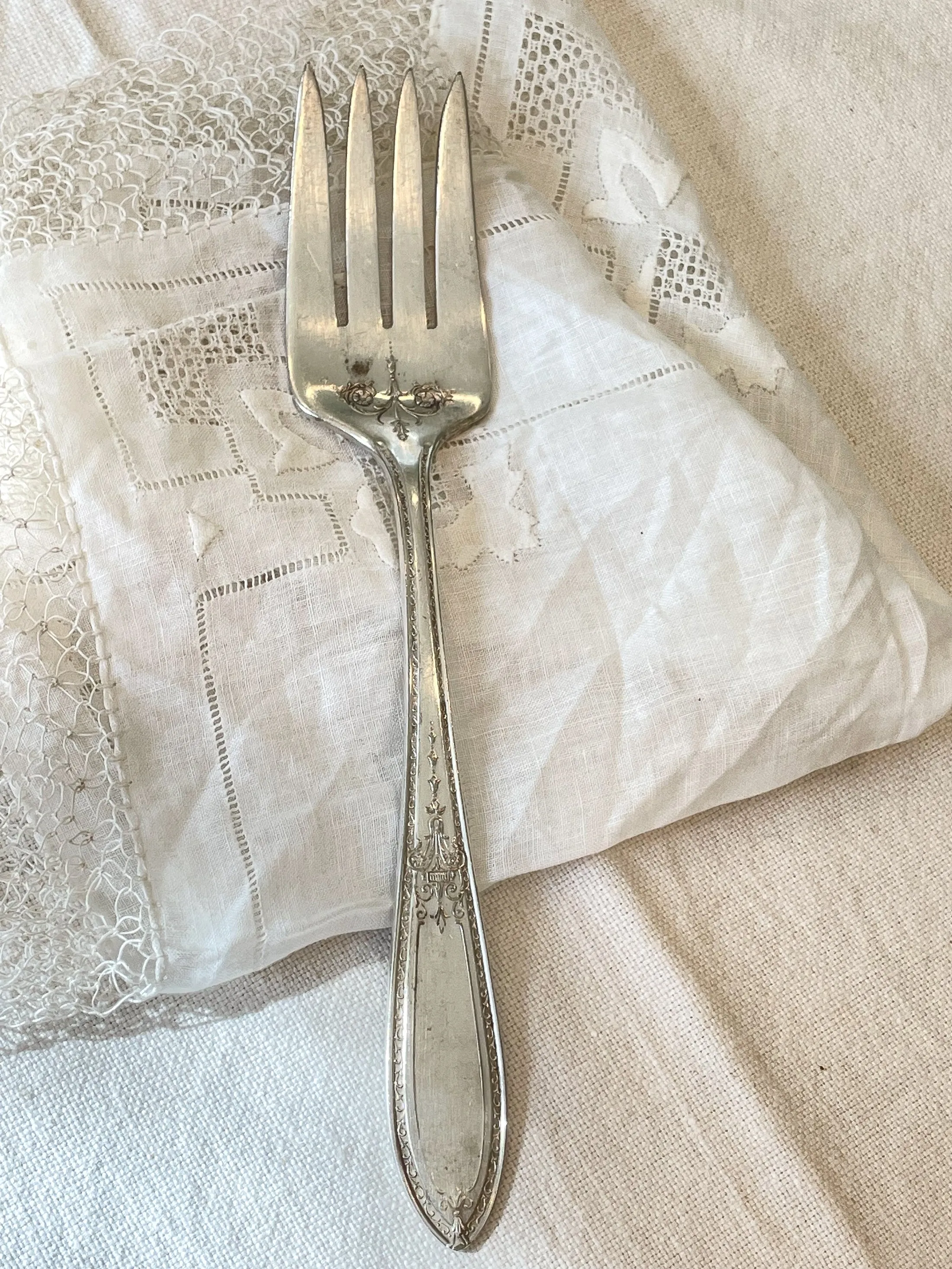 1925 William Rogers Triumph Silver Plate Serving Fork, Replacement or Mix & Match