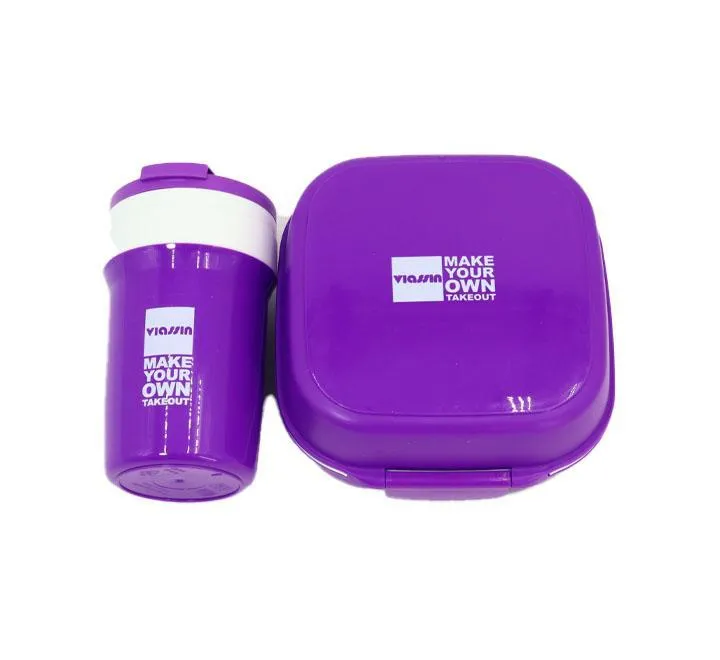 3 Compartment Lunch Box With Water Bottle Set