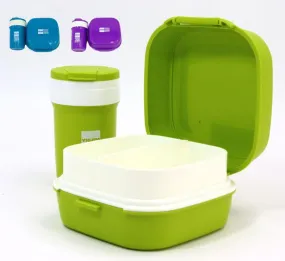 3 Compartment Lunch Box With Water Bottle Set