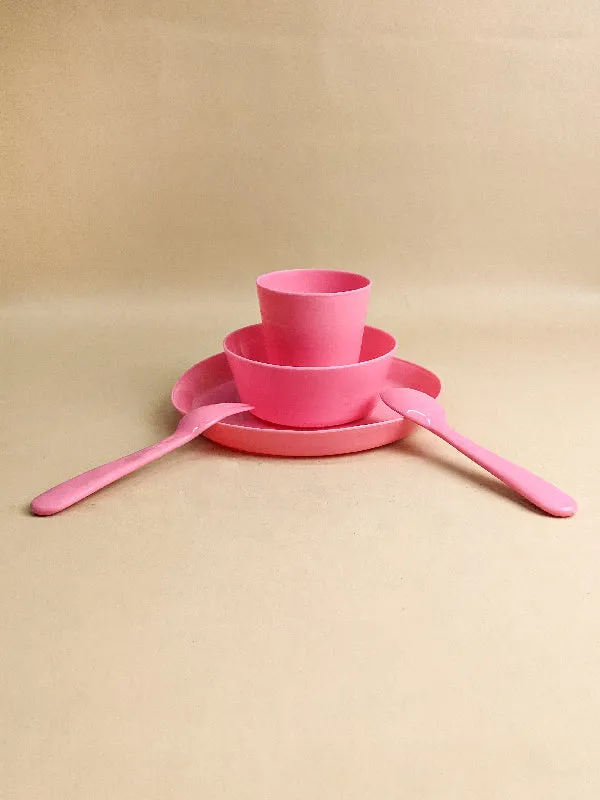 5 Pcs Kids Serving Set Pink MB37