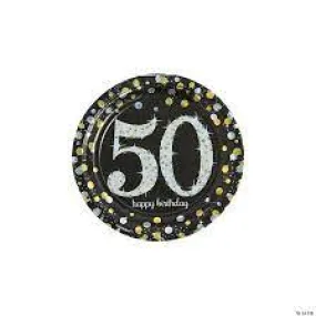 50TH BIRTHDAY PLATE - SPARKLING CELEBRATION