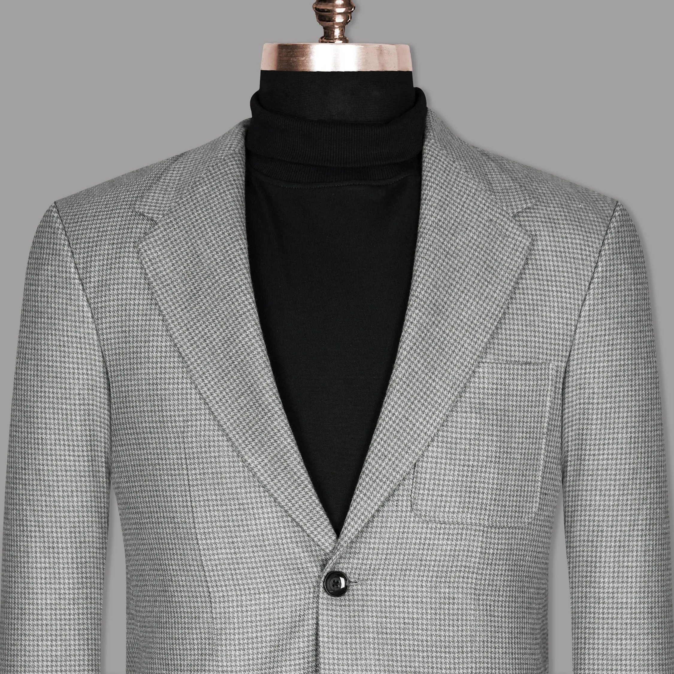 Aluminum Grey Houndstooth Sport Blazer