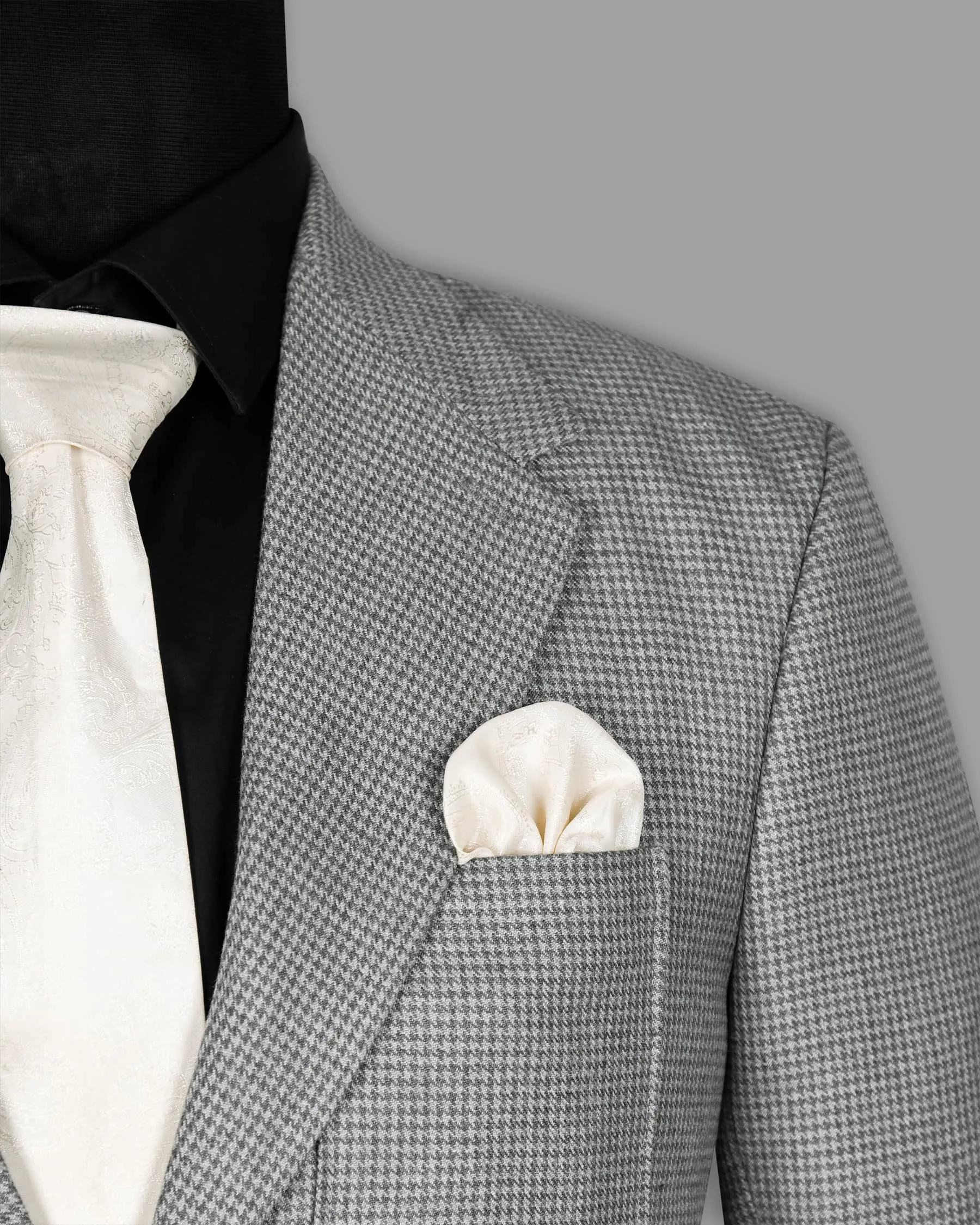 Aluminum Grey Houndstooth Sport Blazer