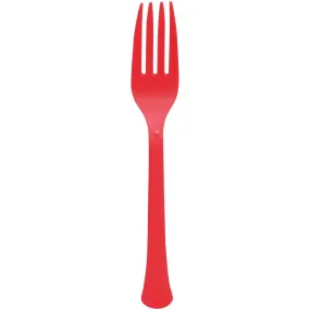 Apple Red Plastic Forks 50ct.