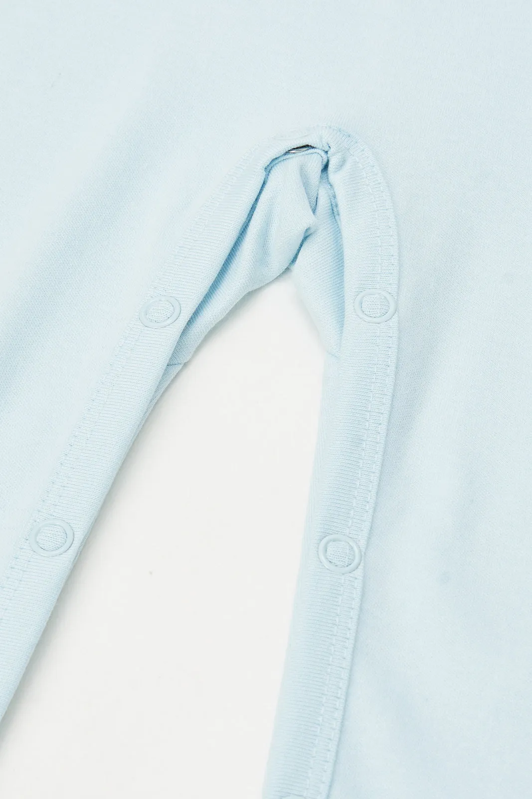 Baby Blue Embroidered Sleepsuit