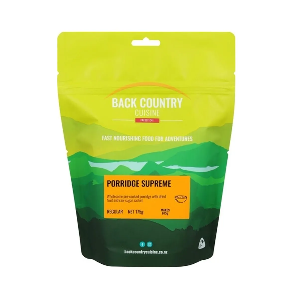 Back Country Cuisine Freeze Dried Food - Porridge Supreme