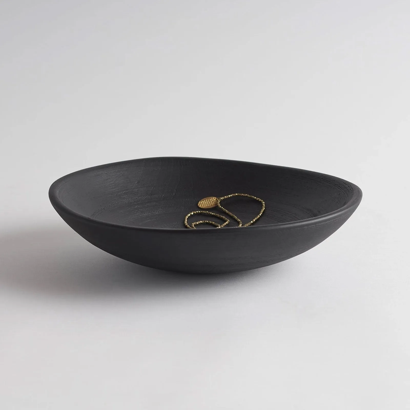 Black Shallow Bowl