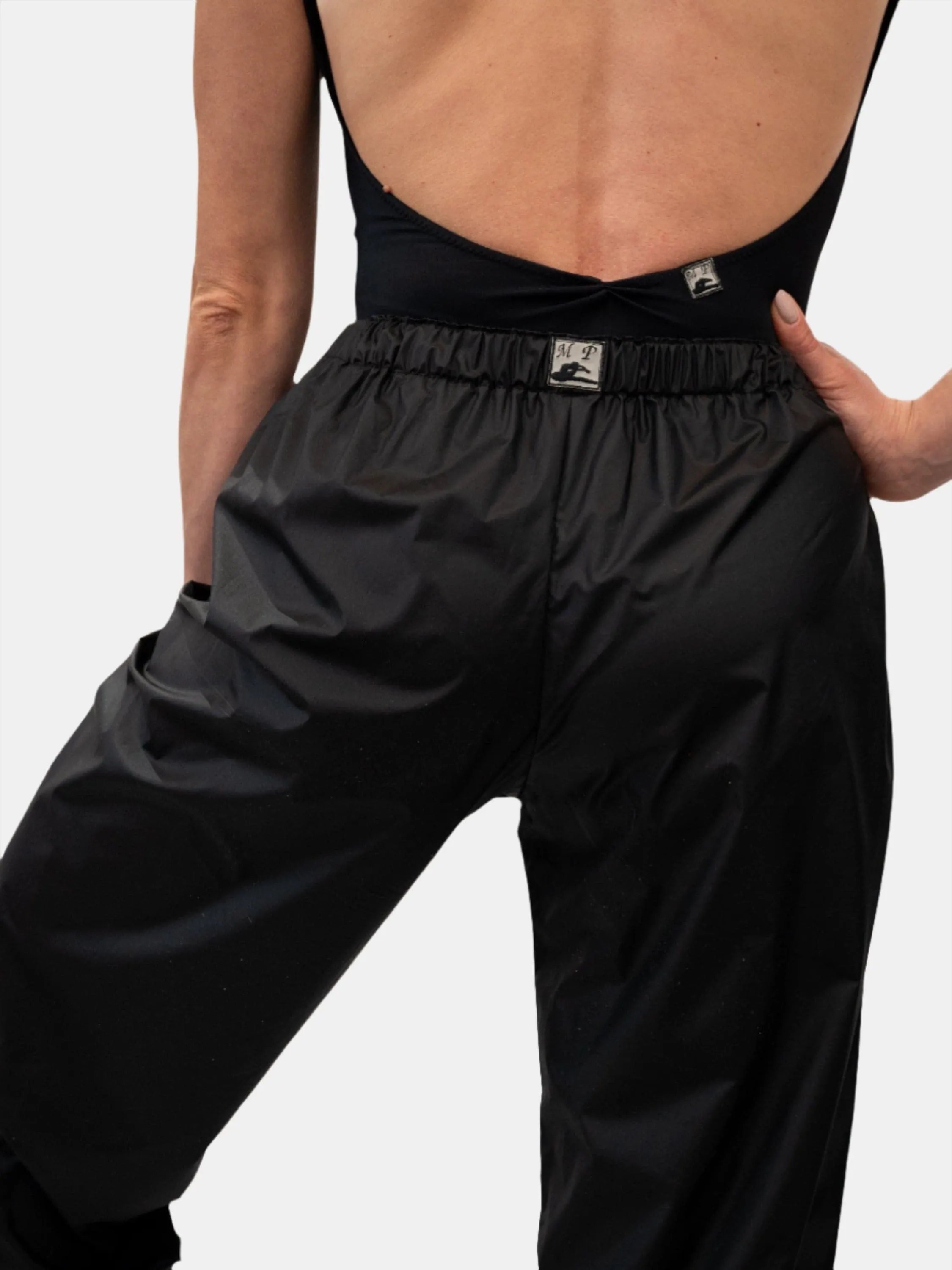 Black Warm-Up Dance Trash Bag Pants MP5003