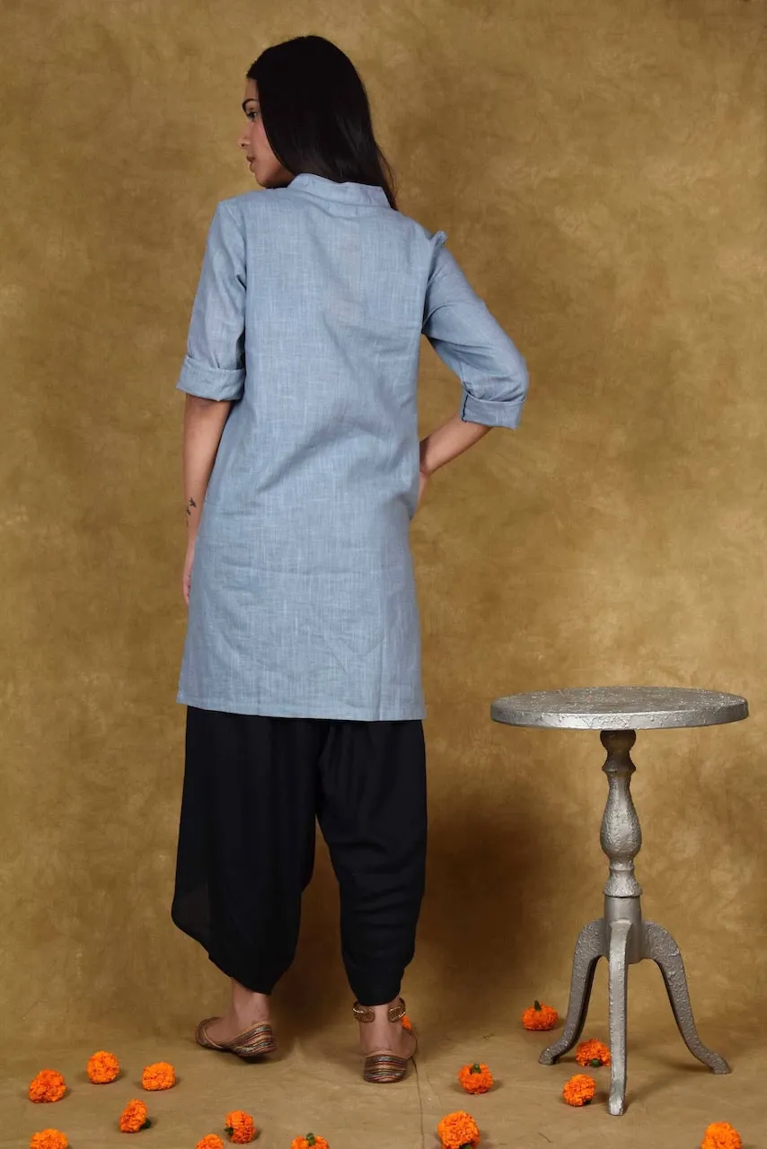 Bold Bandhgala Pure Cotton Kurti