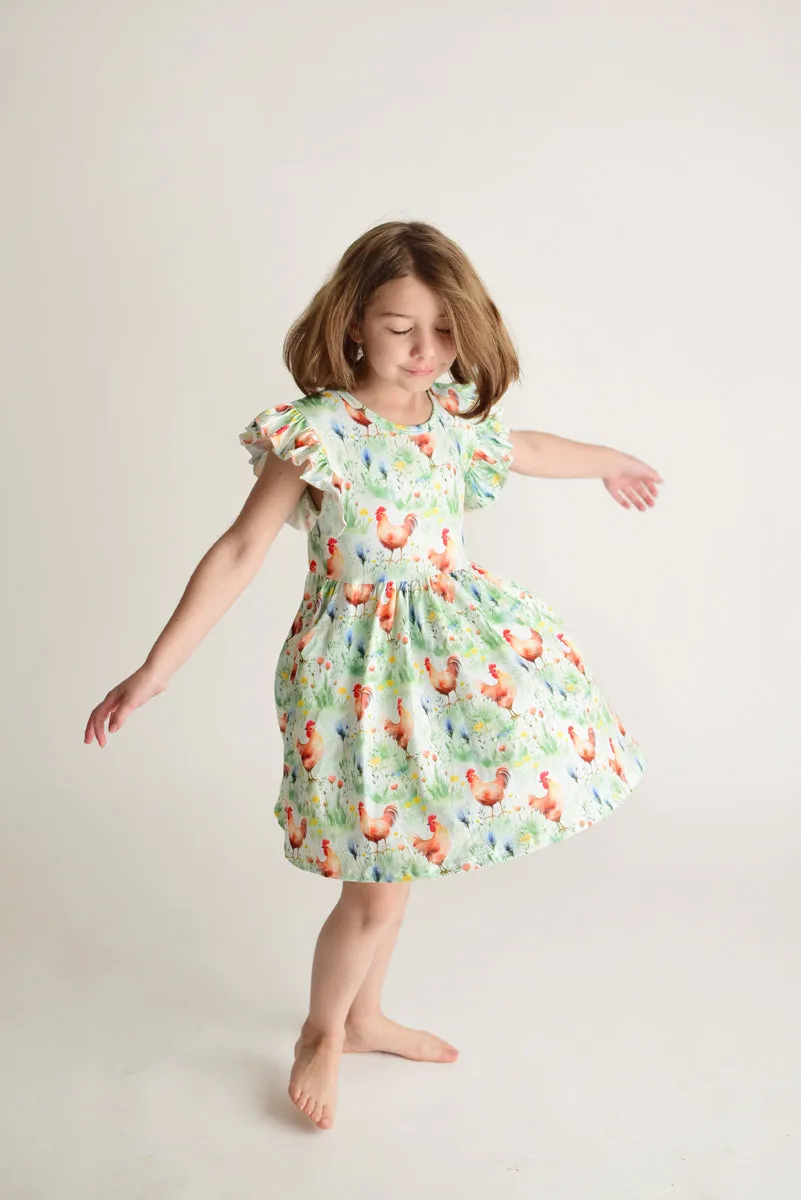 CHICKEN FLUTTER DRESS