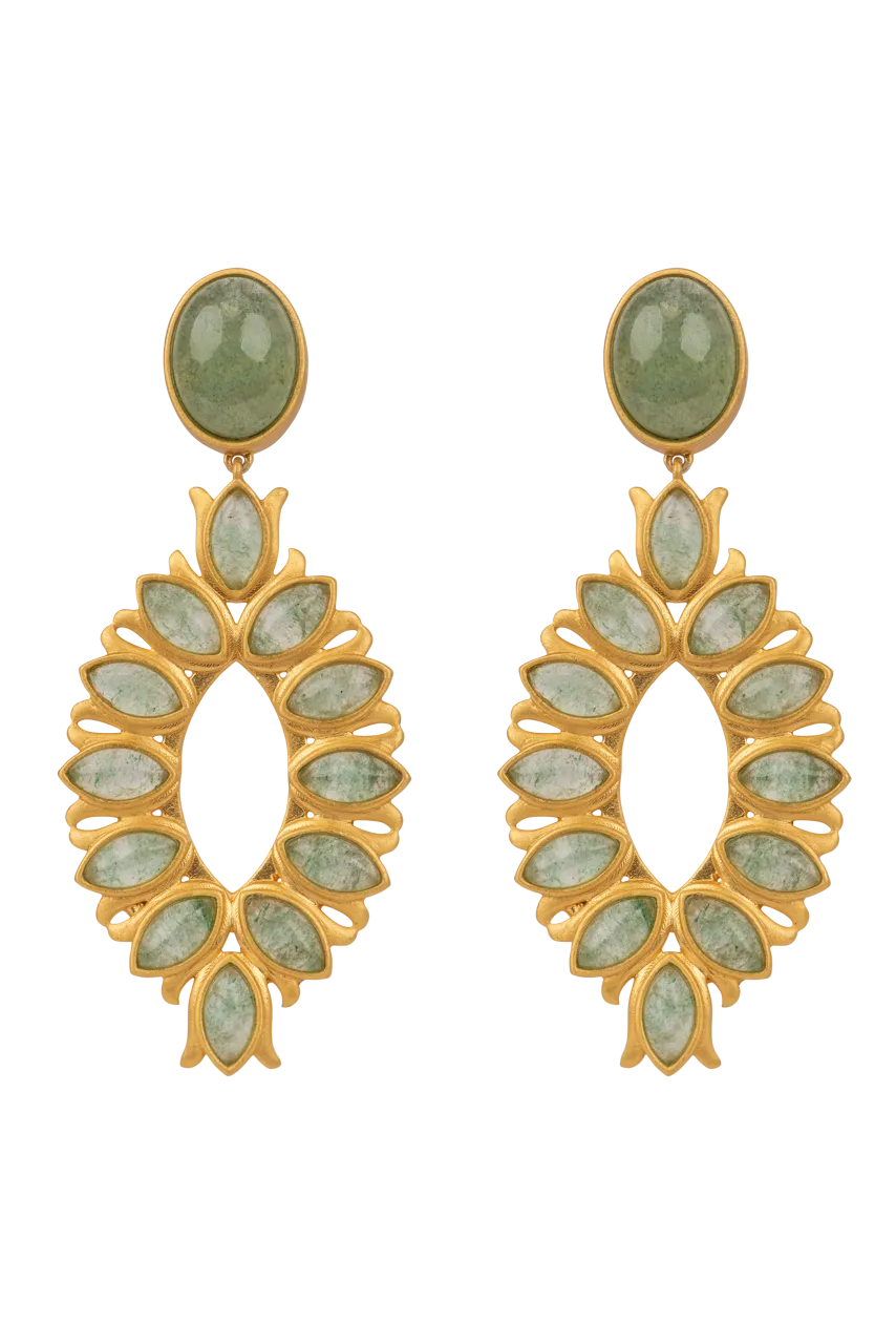 Christina Greene Water Lily Drop Earrings