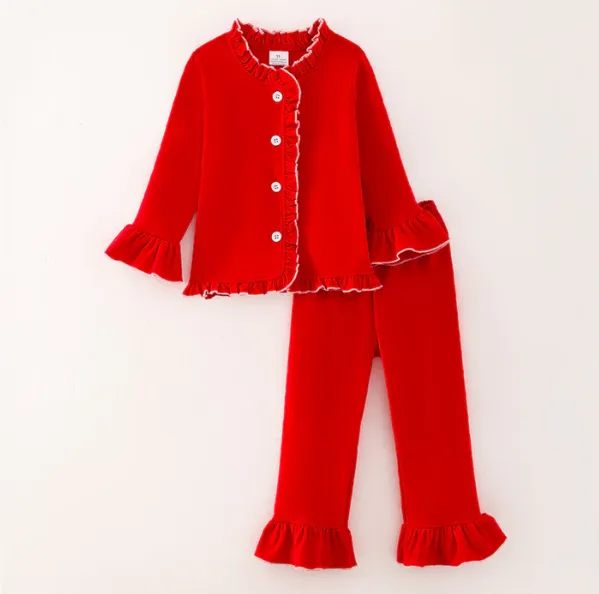 CHRISTMAS RED PJS - GIRLS