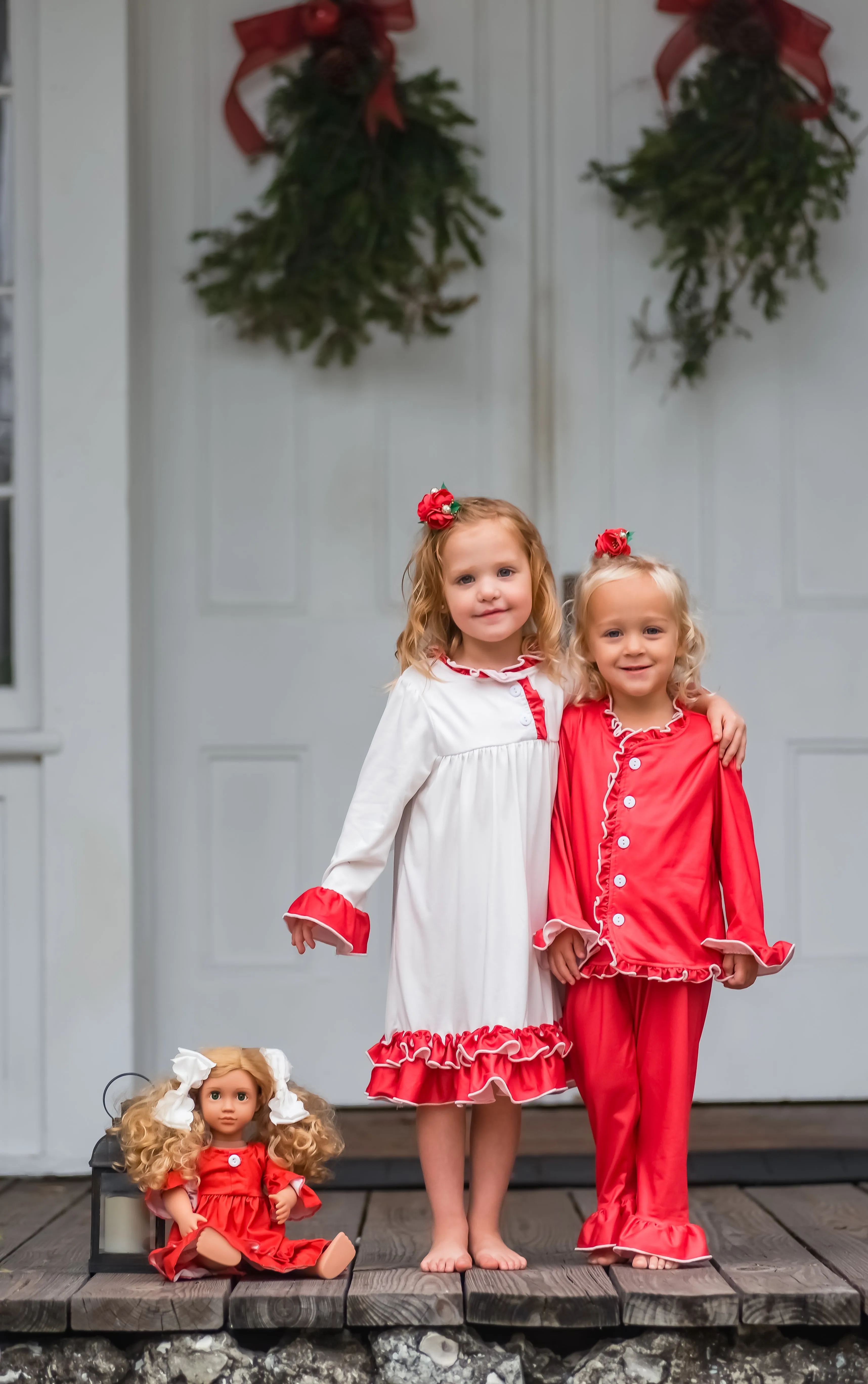 CHRISTMAS RED PJS - GIRLS