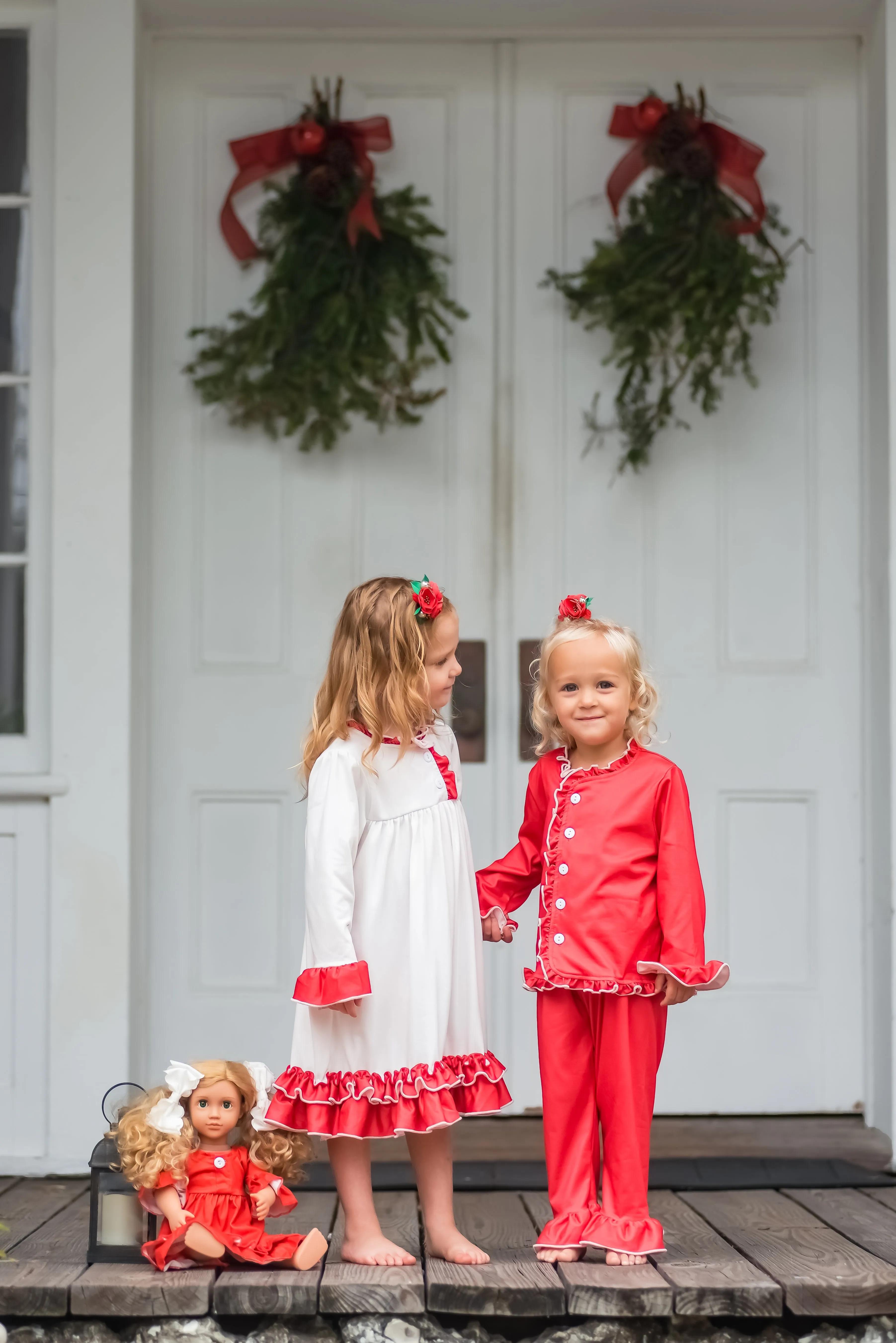 CHRISTMAS RED PJS - GIRLS