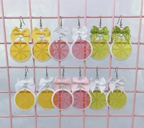 Citrus Slice Earrings (6 Colors)