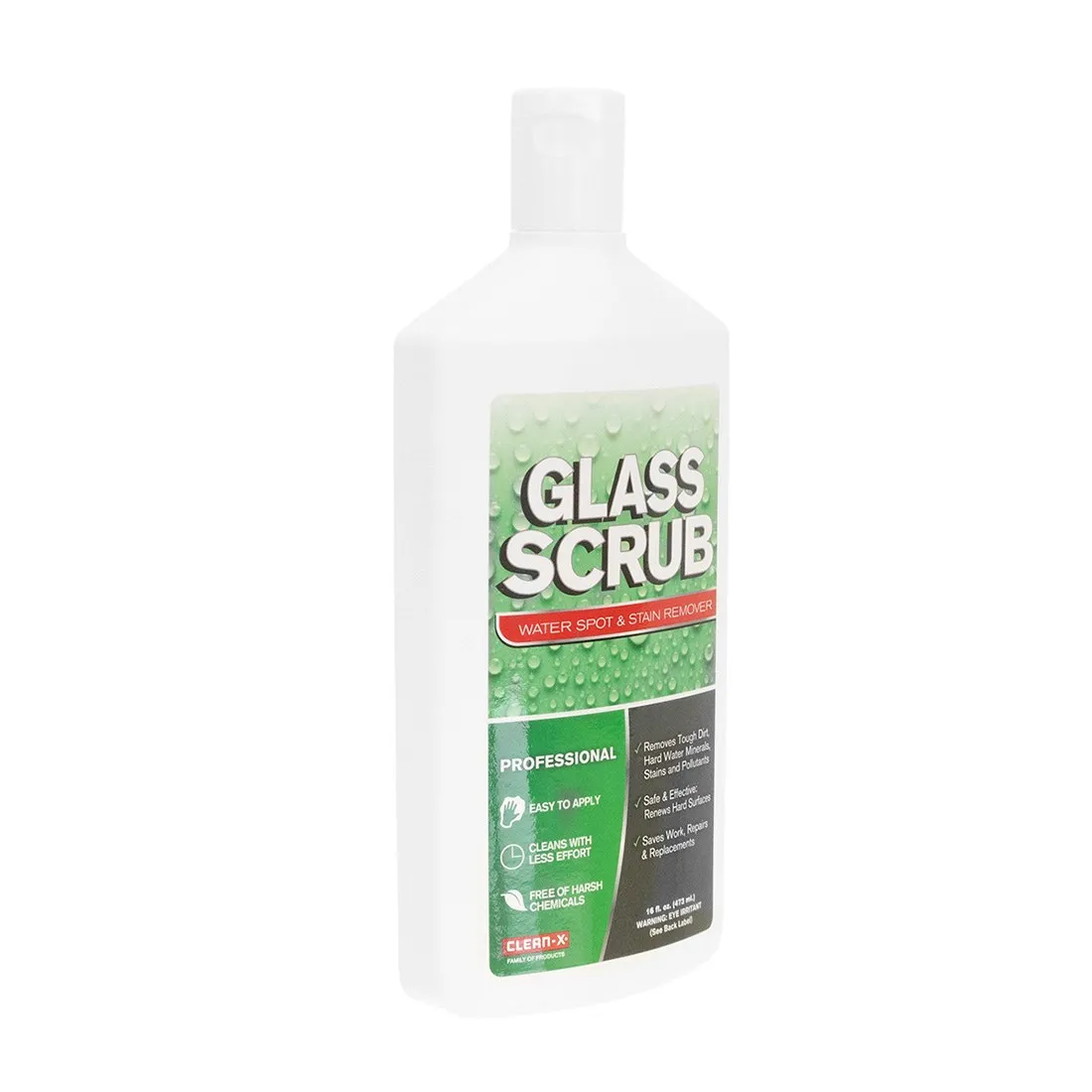 Clean-X Glass Scrub Water Spot and Stain Remover - 16 oz