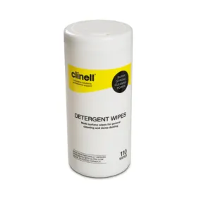 CLINELL DETERGENT WIPES TUB 110