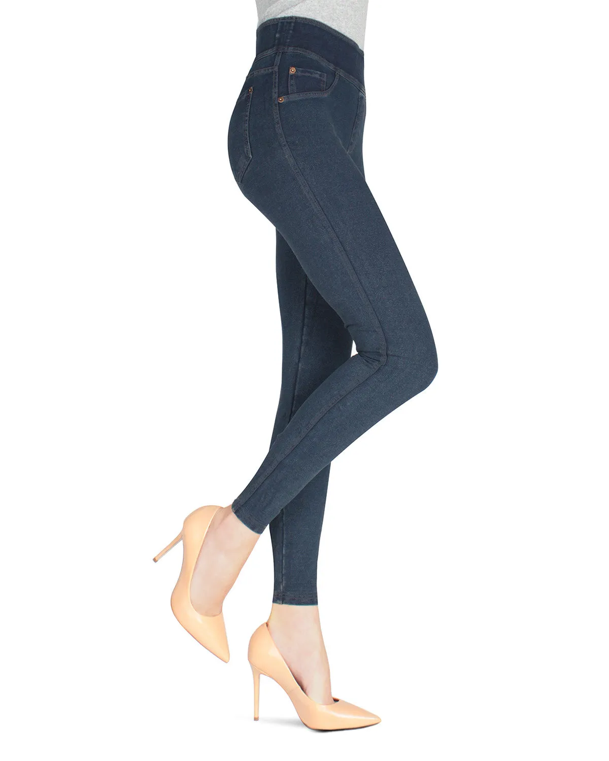 Dark Wash Bamboo Blend Denim Jeggings