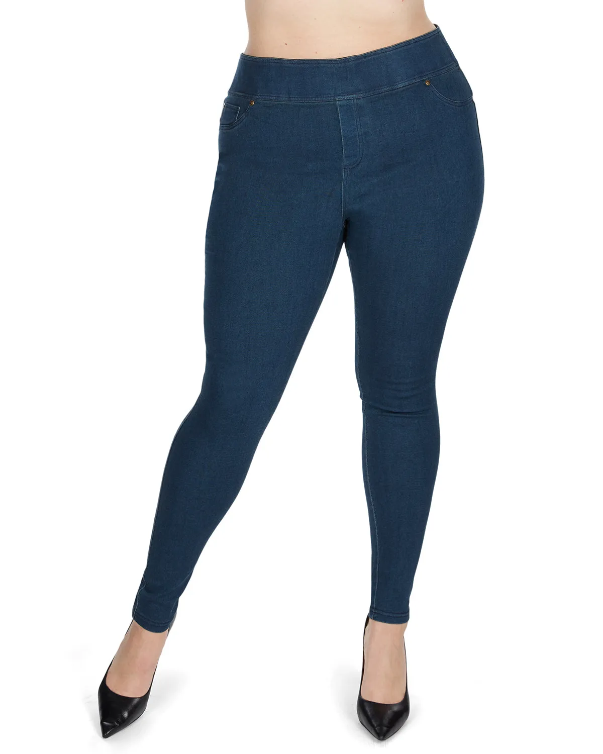 Dark Wash Bamboo Blend Denim Jeggings