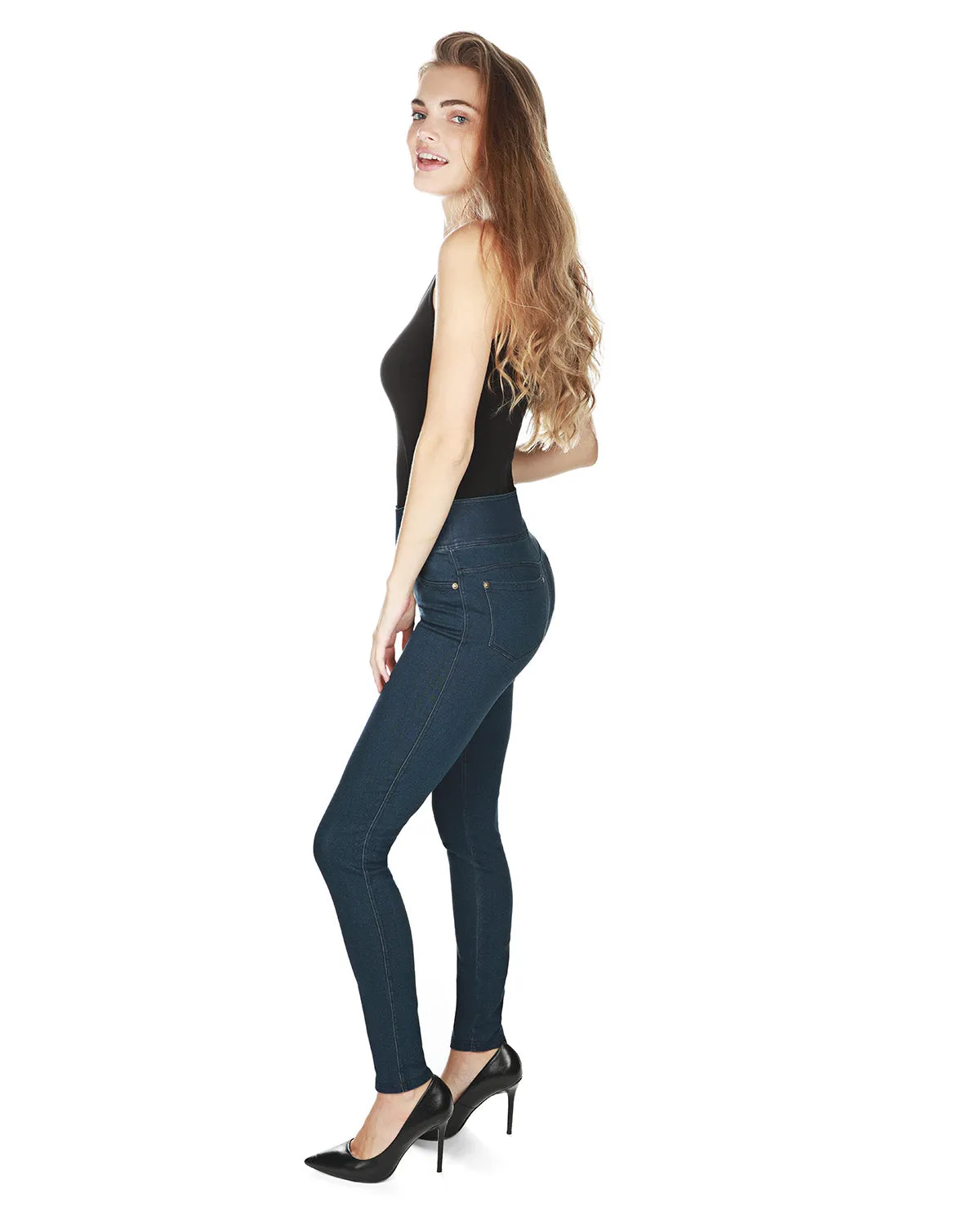 Dark Wash Bamboo Blend Denim Jeggings