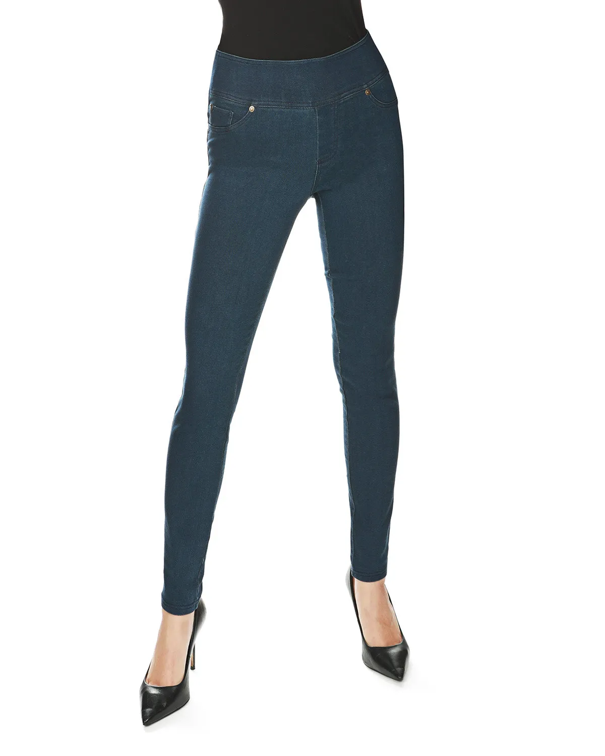 Dark Wash Bamboo Blend Denim Jeggings