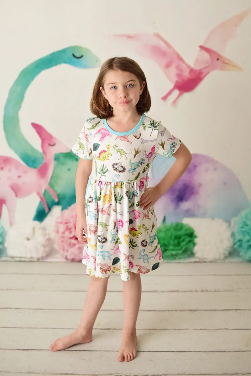 DINO DRESS WITH POCKETS