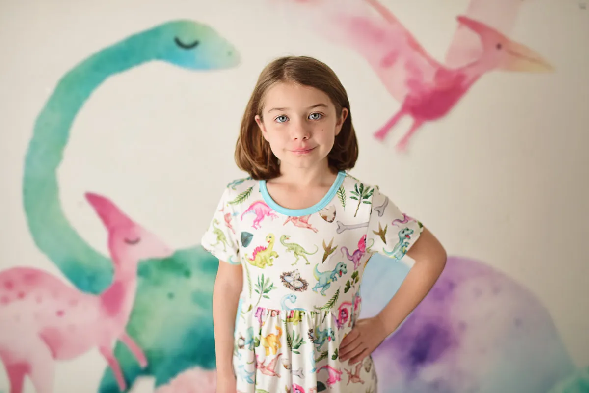 DINO DRESS WITH POCKETS