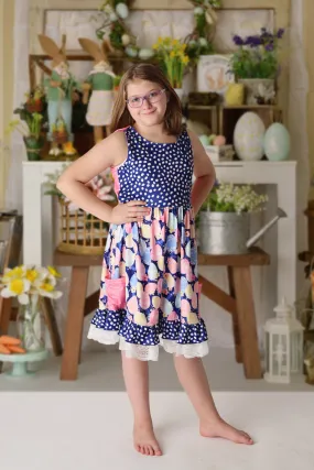 EASTER EGGS DRESS WITH POCKETS