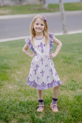 EASTER FLORAL CROSS DRESS