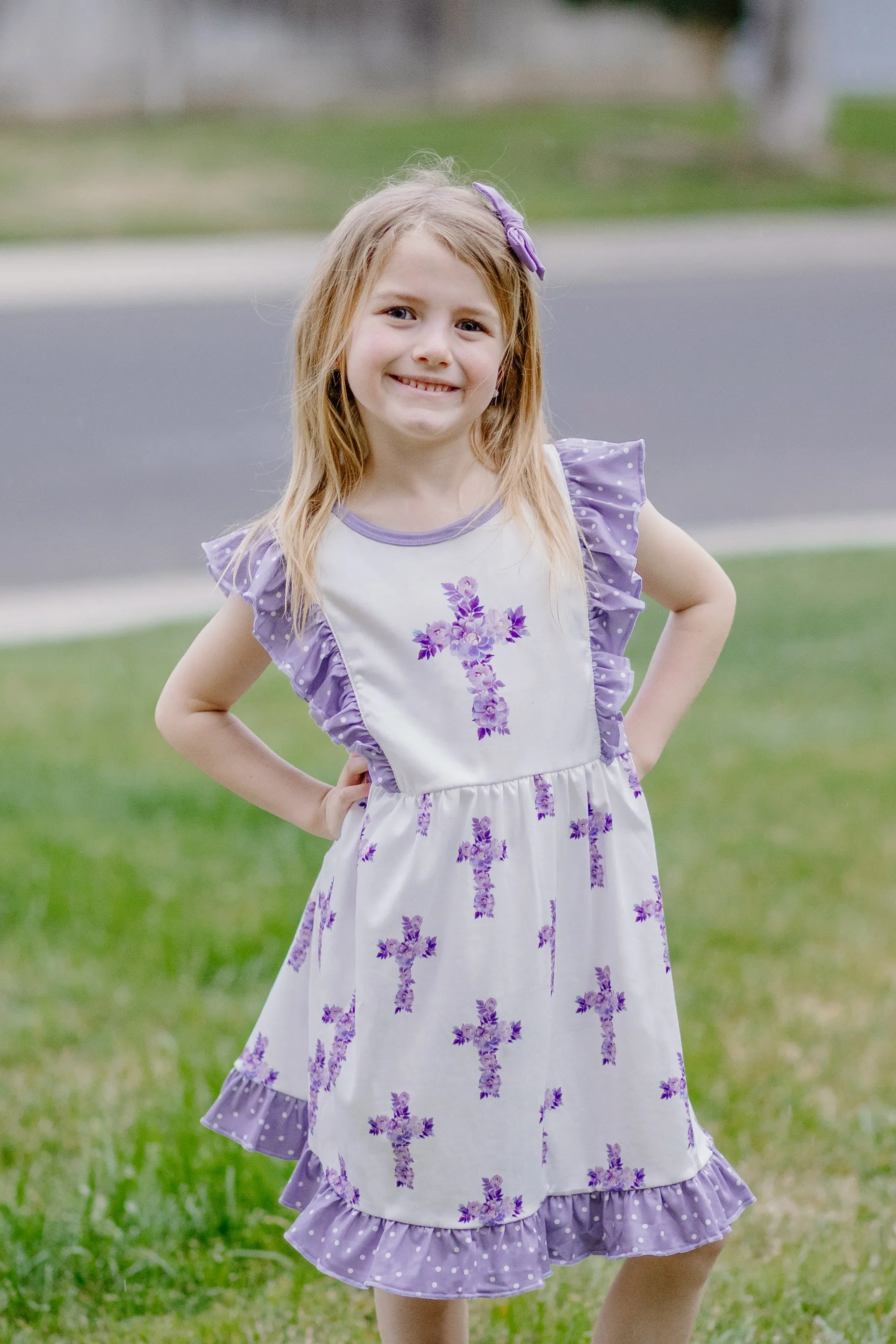 EASTER FLORAL CROSS DRESS