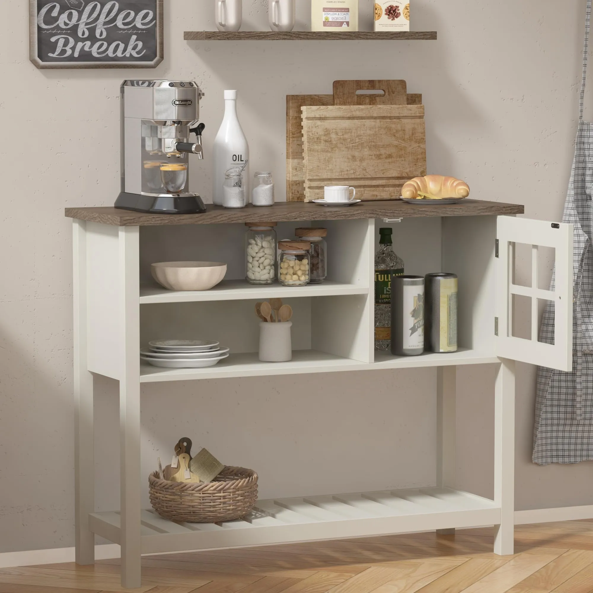 Farmhouse Coffee Bar Cabinet