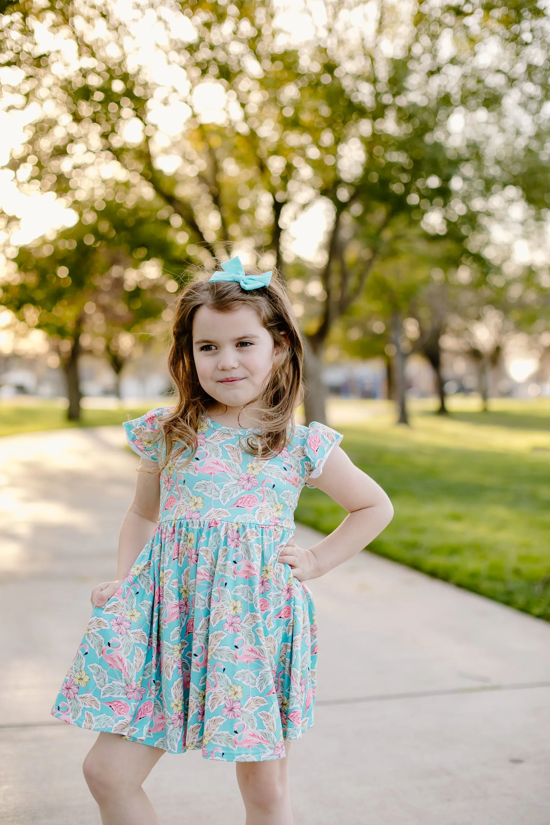 FLAMINGO TWIRL DRESS