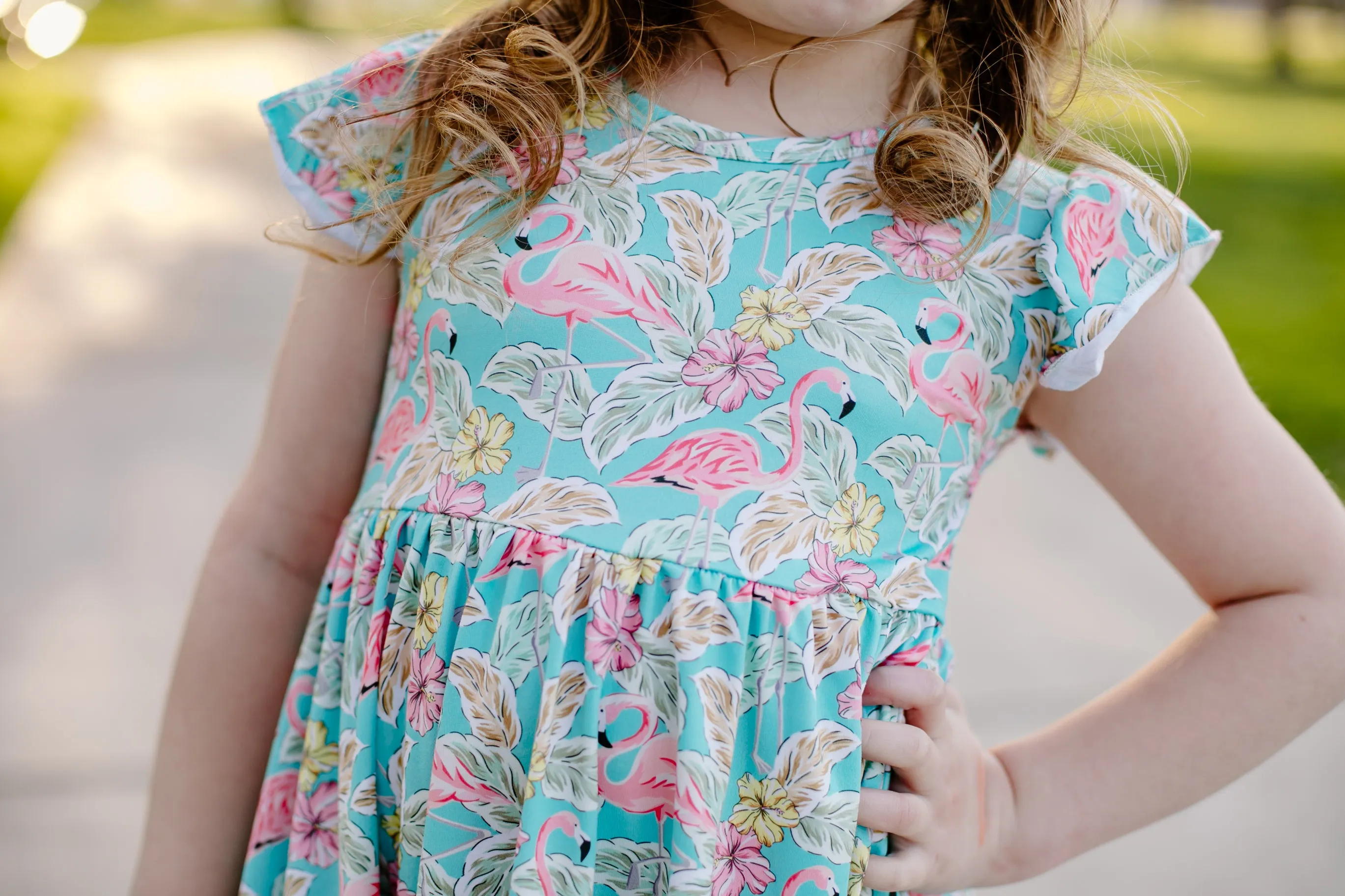 FLAMINGO TWIRL DRESS