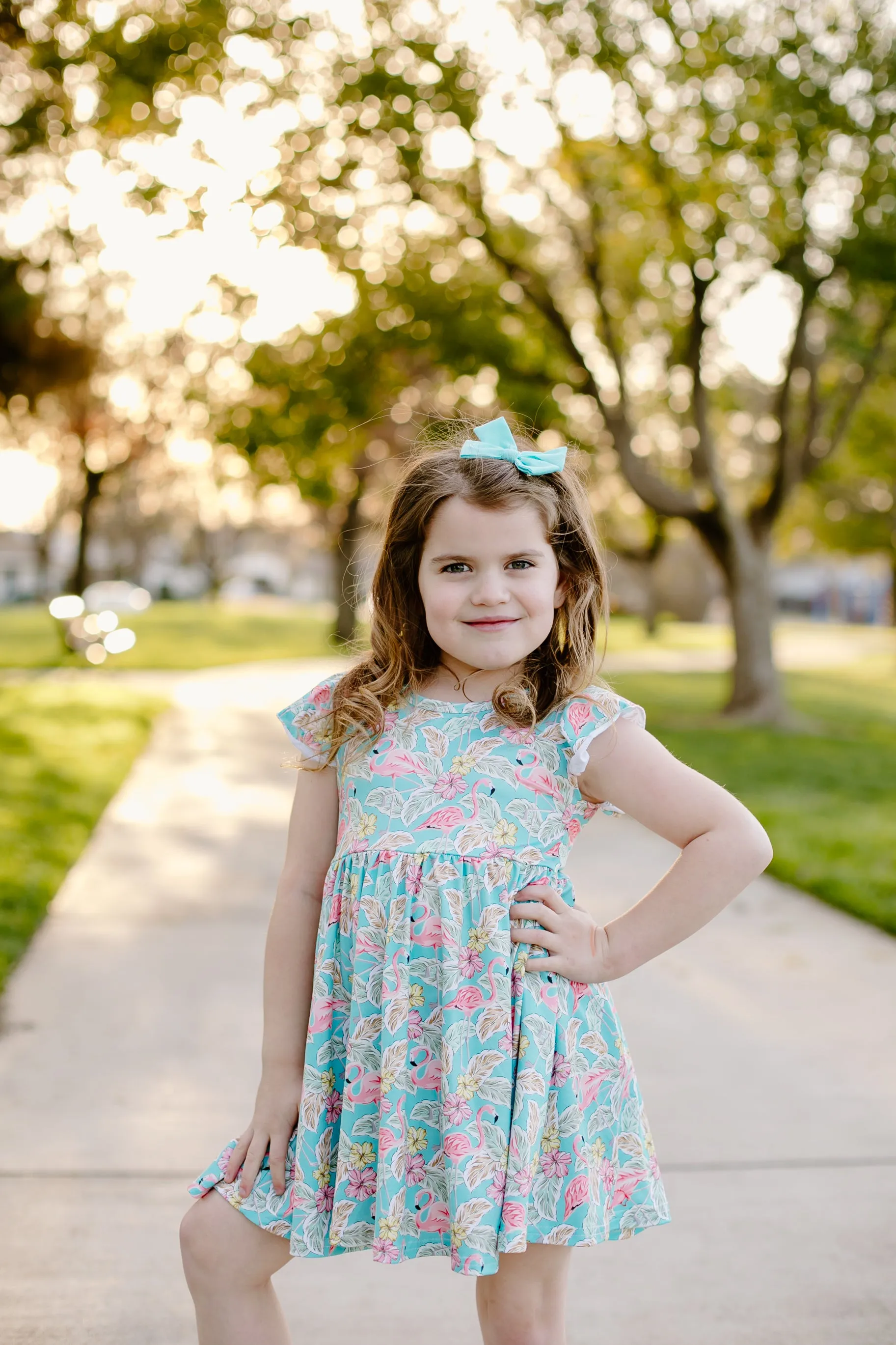 FLAMINGO TWIRL DRESS