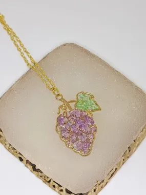 Grape Crush Resin Pendant