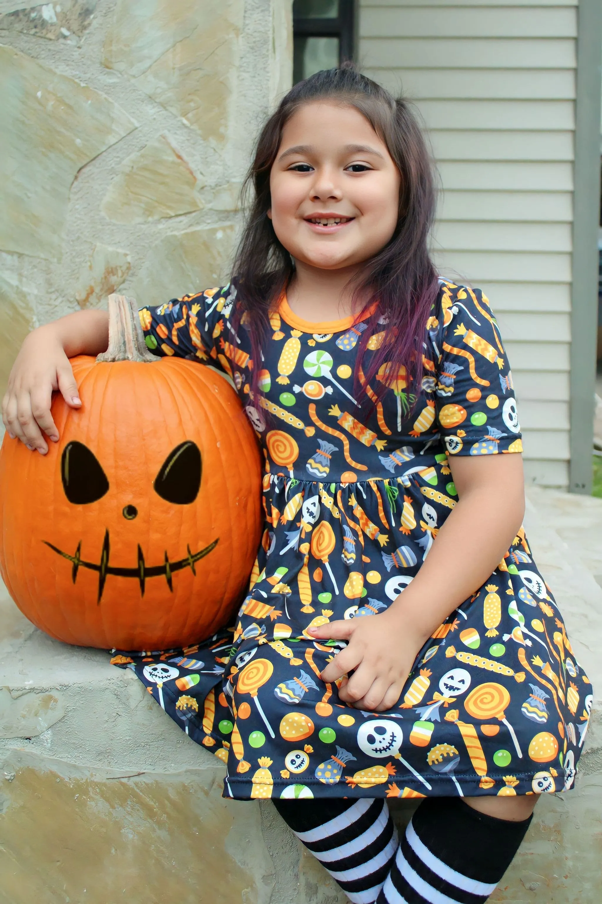 HALLOWEEN CANDY DRESS WITH POCKETS