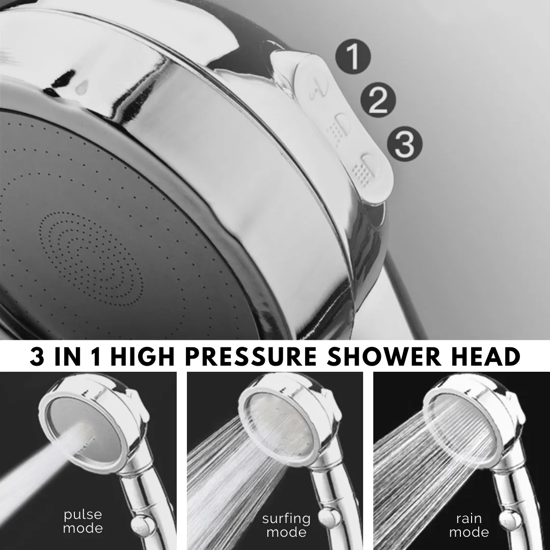 High-Pressure Water-Saving Shower Head