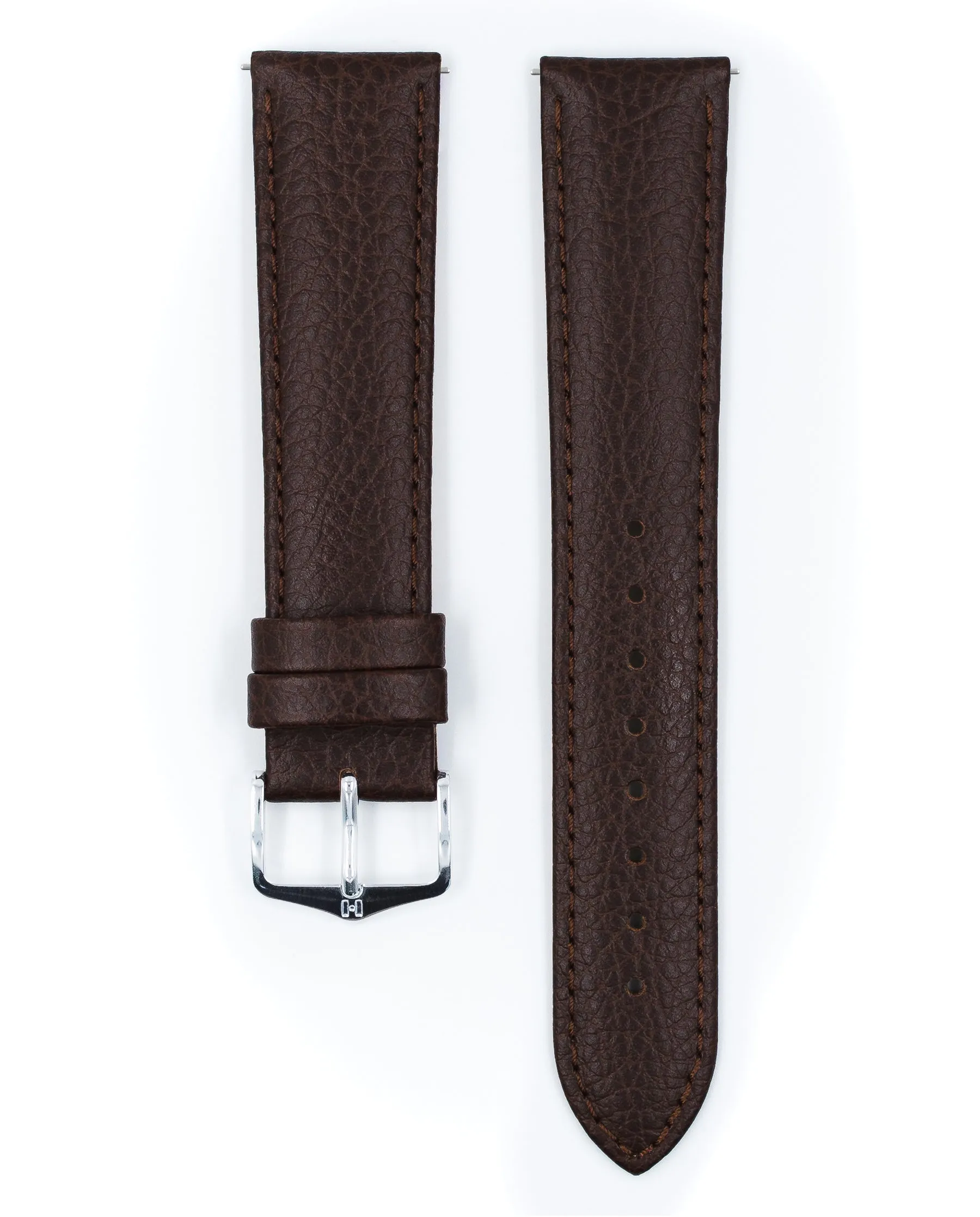 HIRSCH KANSAS Buffalo Grain Calfskin Watch Strap  015 02