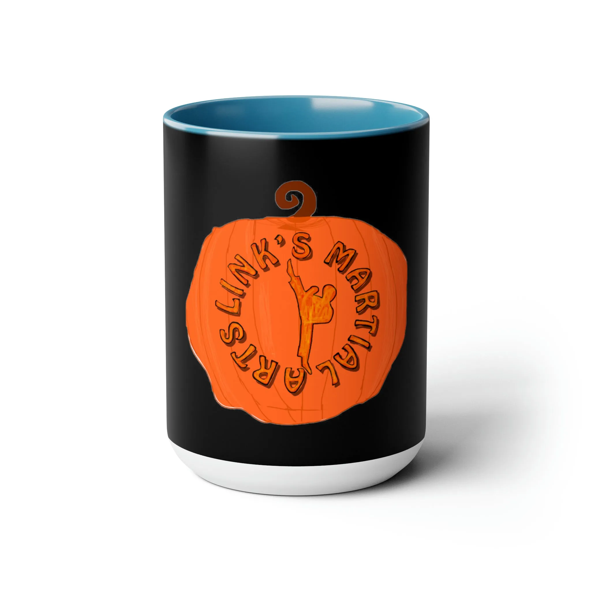 Link's Martial Arts Halloween Logo Two-Tone Coffee Mugs, 15oz