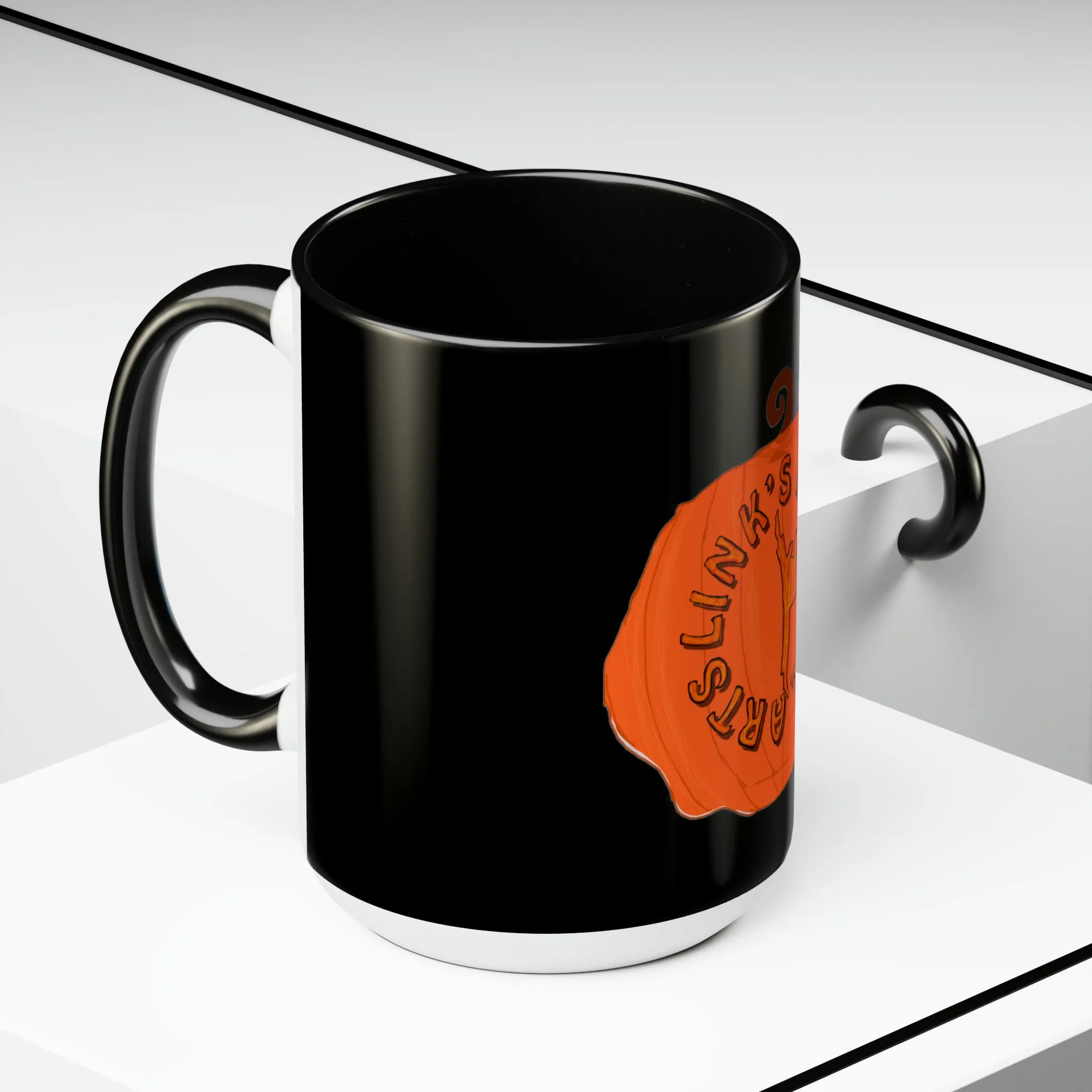 Link's Martial Arts Halloween Logo Two-Tone Coffee Mugs, 15oz