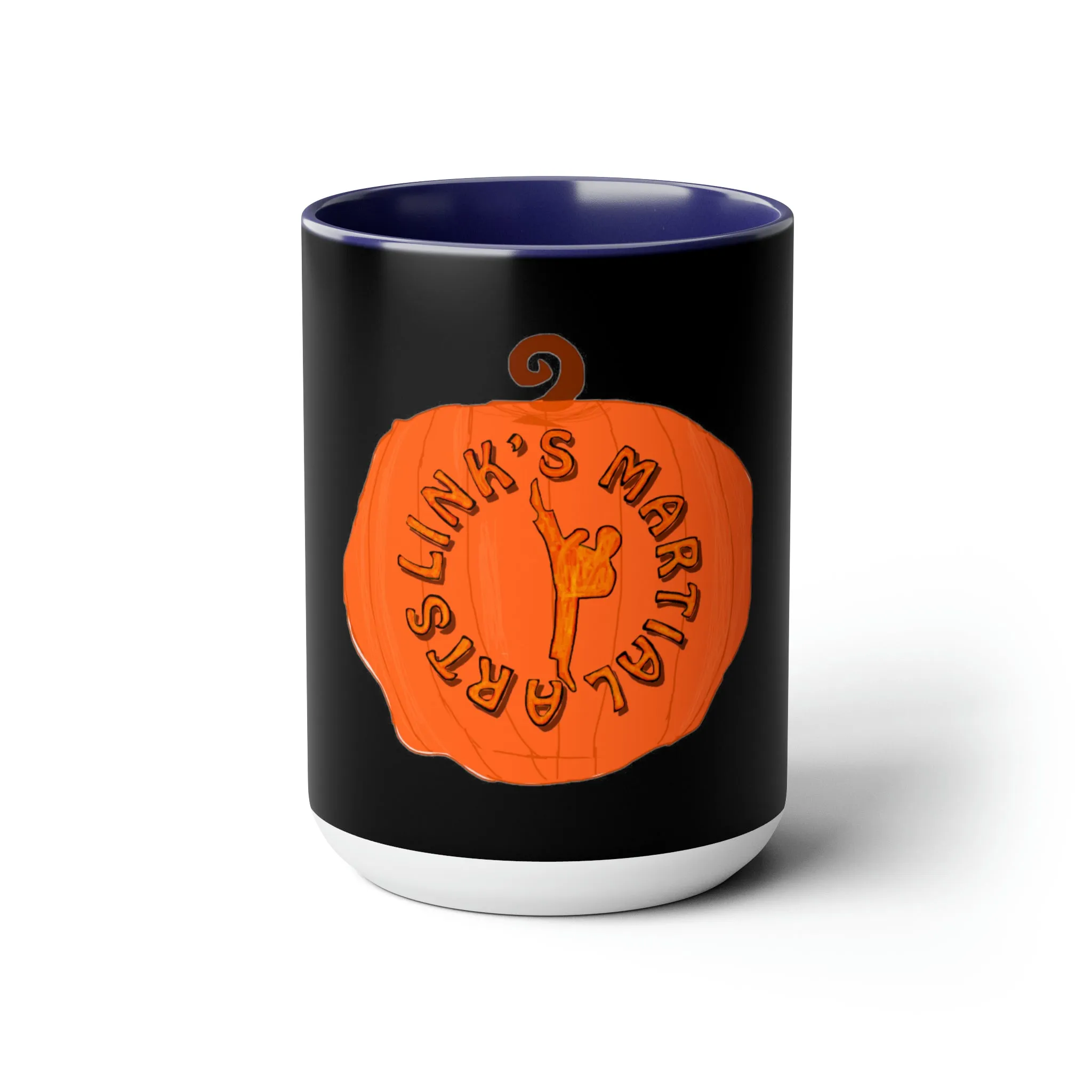 Link's Martial Arts Halloween Logo Two-Tone Coffee Mugs, 15oz