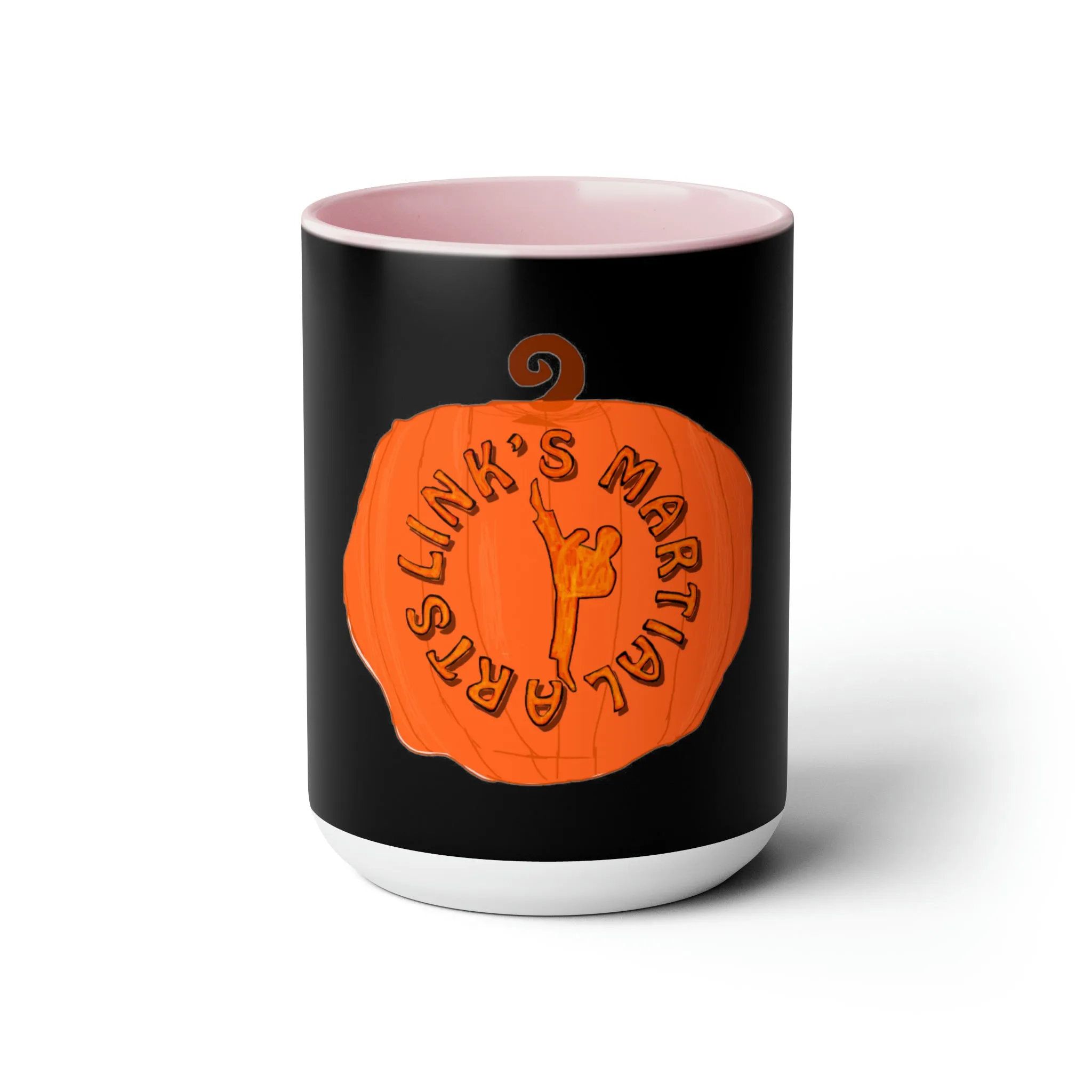 Link's Martial Arts Halloween Logo Two-Tone Coffee Mugs, 15oz