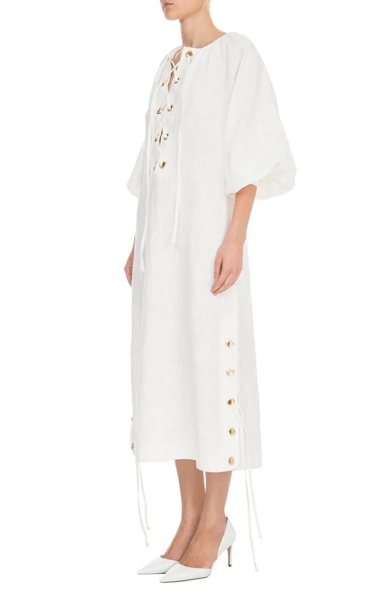 Long Sleeve Linen Dress