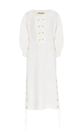 Long Sleeve Linen Dress