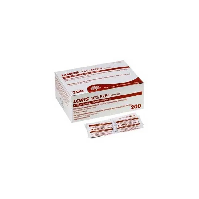 Loris 10% PVP Swabs with 1% Iodine - 200/box