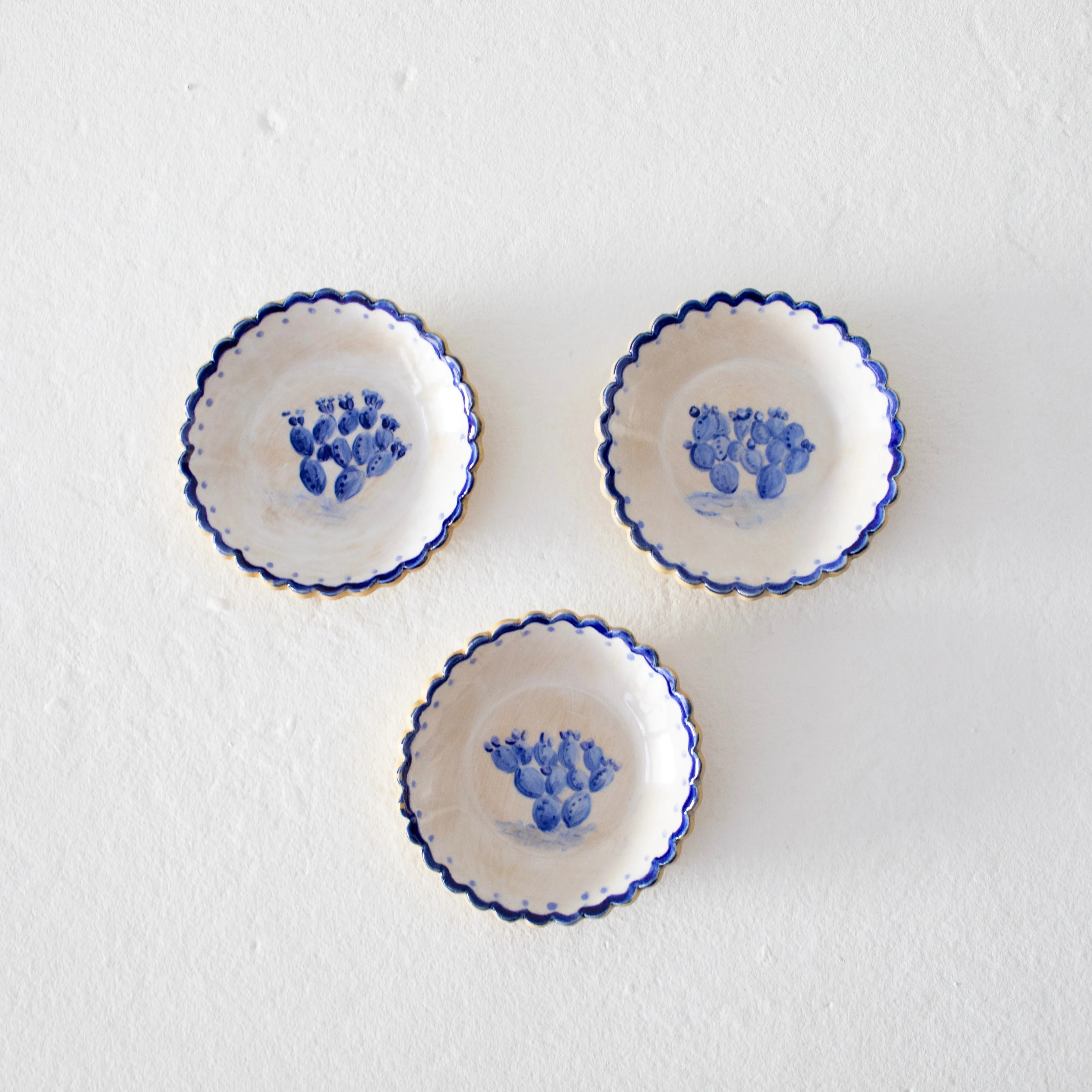 Mary Aldrich Tiny Blue Cactus Plate