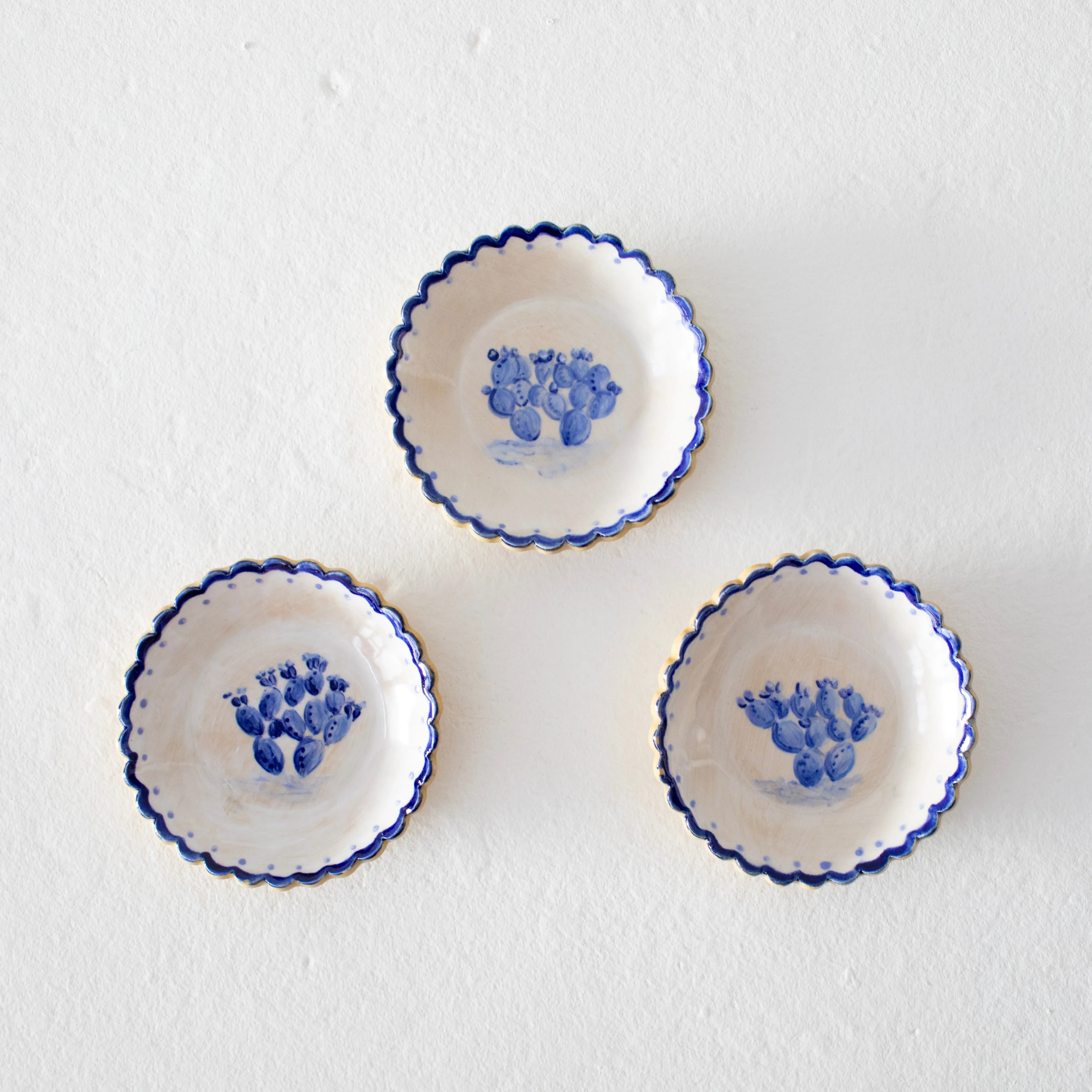 Mary Aldrich Tiny Blue Cactus Plate